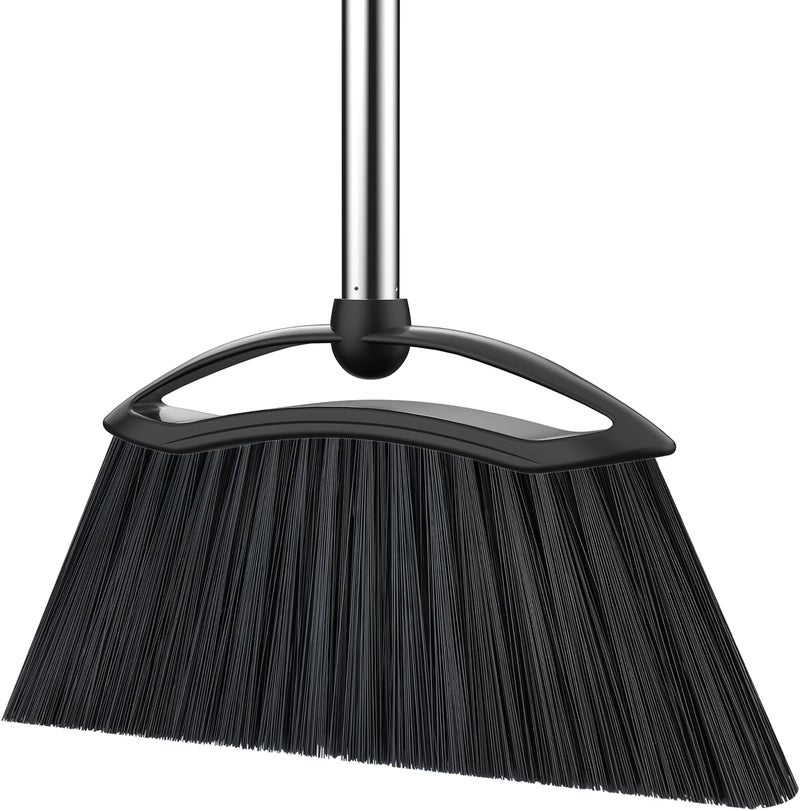 EZKEY Heavy Duty Broom, 54-inch Adjustable Long Handle Angle Brooms Large Brooms for Sweeping Indoor and Outdoor Commercial Broom for Home Kitchen Patio Garage Porch Courtyard Classroom, Black - Image 1